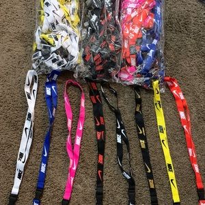 Nike, adidas, love pink lanyards